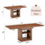 Table de salle à manger extensible peu encombrante, structure en MDF noyer, usage domestique moderne