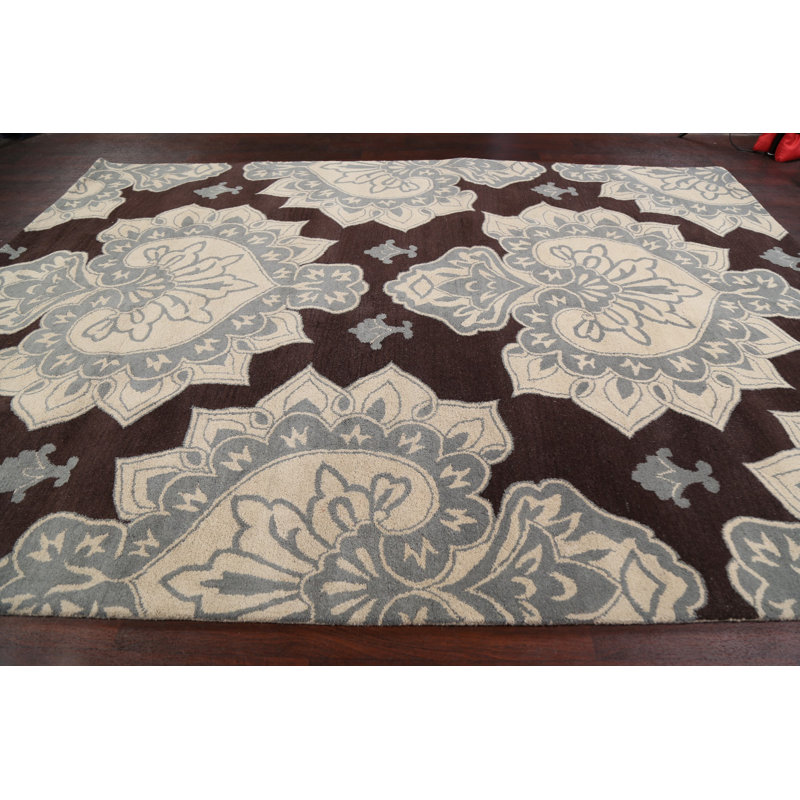 Hanah Wool Damask Indoor Rug