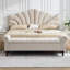 Banc de rangement rembourré en velours / lin avec compartiments de rangement segmentés-436590126-413202372