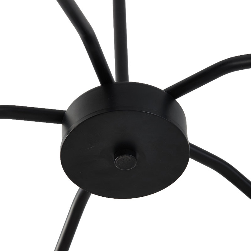 5 - Light Matte Black Chandelier Pendant