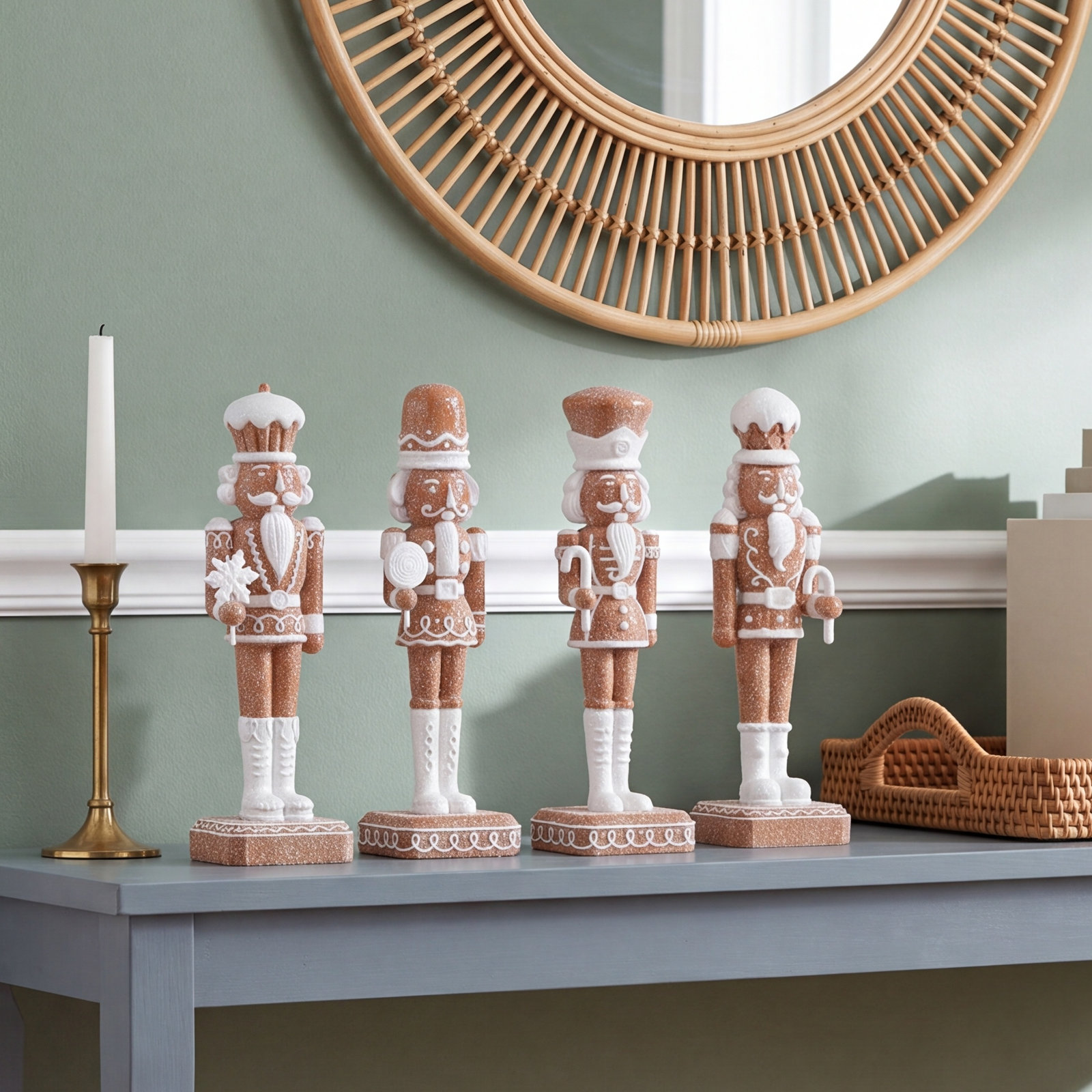 4-Piece Gingerbread Soldier Nutcracker Set
