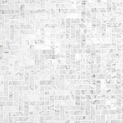 Carreau de mosaïque en marbre poli Carrara