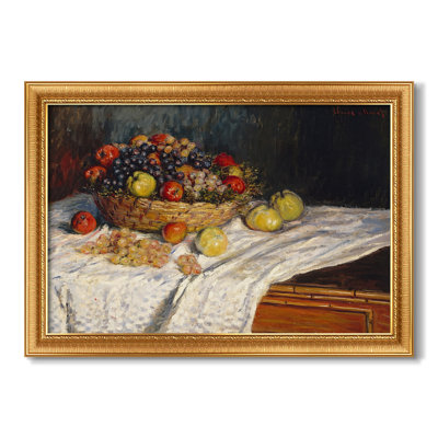 Nature morte aux pommes et aux raisins, 1880 - Claude Monet - Toile encadrée sur mesure