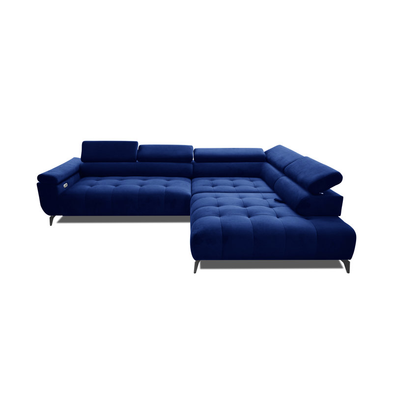 Temecia 3 Seater Corner Sofa , Right Hand Facing, Blue
