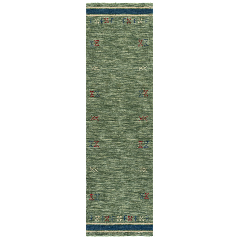 Tapis d'intérieur en laine tissé à la main Himalaya, Tapis de couloir 2 pi 3 po x 8 pi 0 po