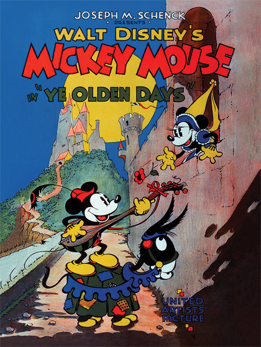 Mickey Mouse, Ye Olden Days Vintage Advertisement on Canvas