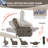 Dual Motor Chenille Power Lift Chair Lay Flat Recliner with Massage and Heating,400LBS-846517657