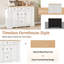 Buffet 51,2 "avec 5 tiroirs, 2 armoires et prise de courant