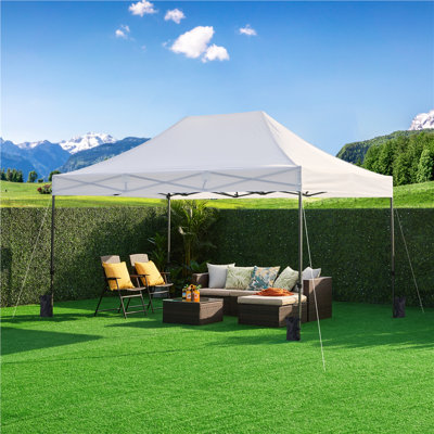 15 x 10 FT Steel Pop-Up Canopy