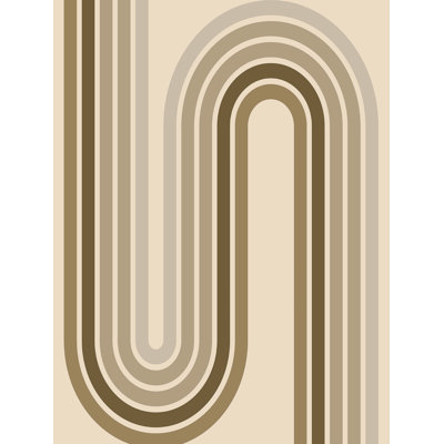 Groove Arches Beige Wall Mural