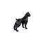 Pitbull Facet Sculpture, Matte Black