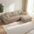 109“Boneless L-Shaped Sectional Cloud Sofa Free Combination Soft Corduroy Fabric 109 x 69 Inches No Assembly Required 1400 lbs Capacity For Living Room.-1230164306-1229854750