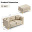 Canapé Chesterfield 61,5 po Mid-Century-133286210