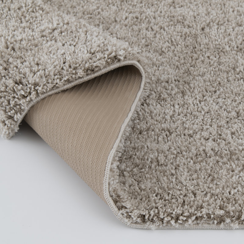 Claude Machine Washable Indoor Shag Area Rug with Non-Skid Backing, Milk and Honey, 5'x7'