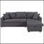Canapé-lit modulaire rembourré avec espace de rangement et 2 coussins décoratifs Upholstery