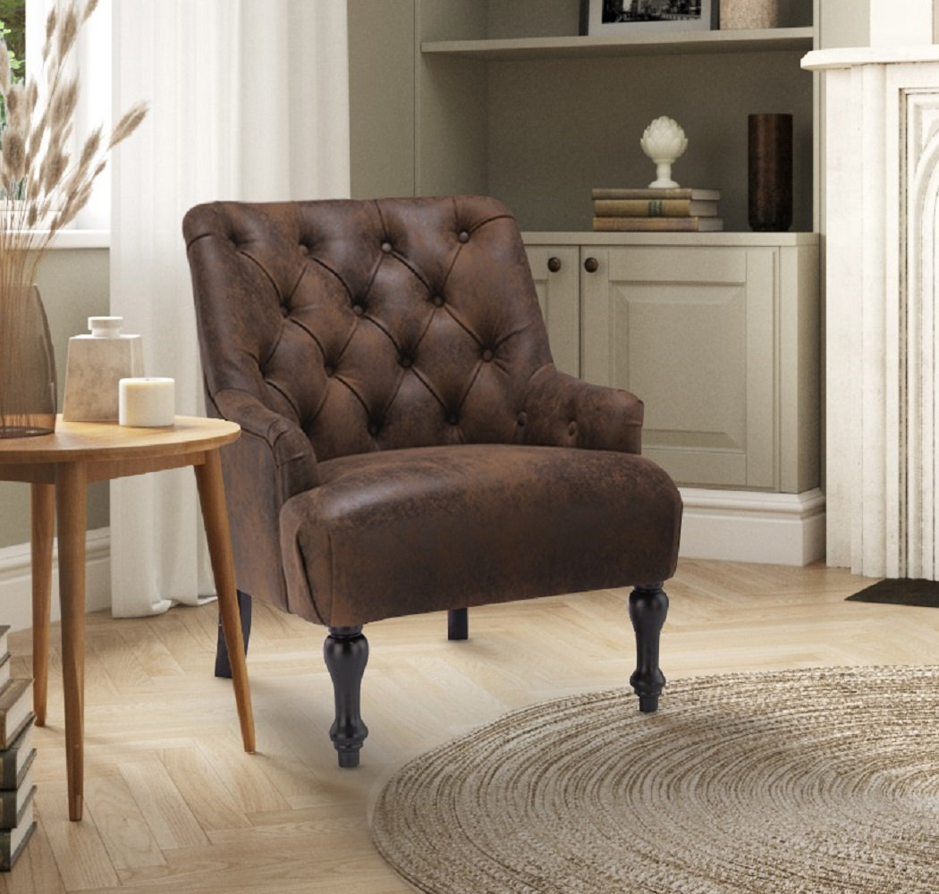 Light brown deals leather accent chair