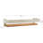 Clet Wall Mount Stainless Steel Teak Wood Rectangular Bathroom Shelf-2001067081