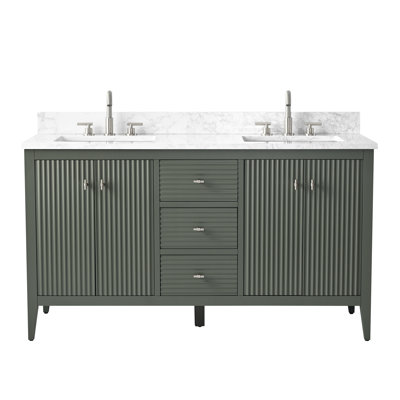 60" Double Bathroom Vanity Set