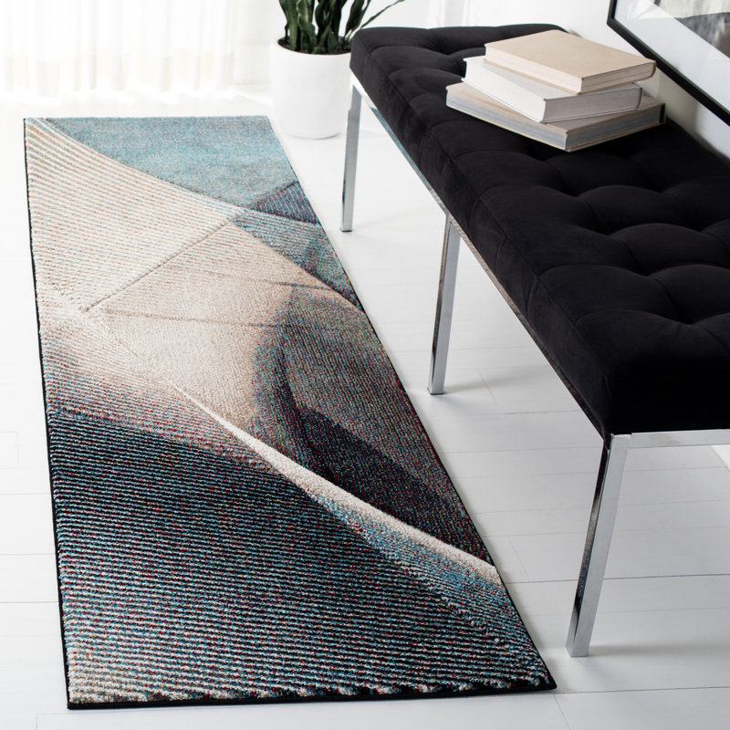 Vilica Performance Abstract Rug, Runner 2'3" x 12'