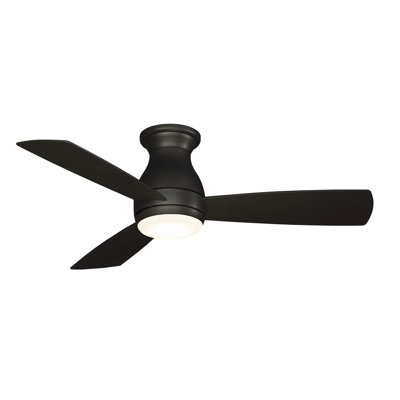 Ventilateur de plafond encastré intérieur / extérieur de 44 pouces avec ensemble d'éclairage DEL et télécommande Hugh
