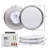 12 Inch LED Flush Mount Ceiling Light, 20W Dimmable LED Ceiling Light Fixture, 3000K Warm White & Brush Nickel, Modern Round Ceiling Chandelier for Living Room, Bedroom-55048202-55048205