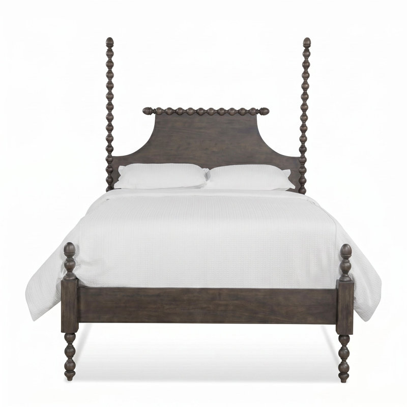Mary Spindle Four Post Bed, Queen, Truffle