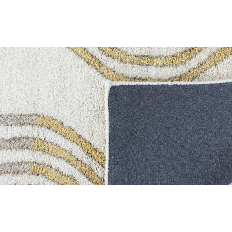 Wavy Shag Rug Hand Tufted Wool  Rug, Rectangle 2' x 3'