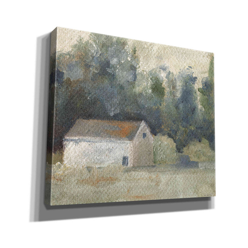 «Red Storage Barrel Studio» par Kamdon Kreations, art mural sur toile Giclee, H 26 po x l 30 po x P 1,5 po