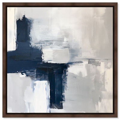 Tides of Indigo Canvas Neutral Abstracts by Art Remedy
