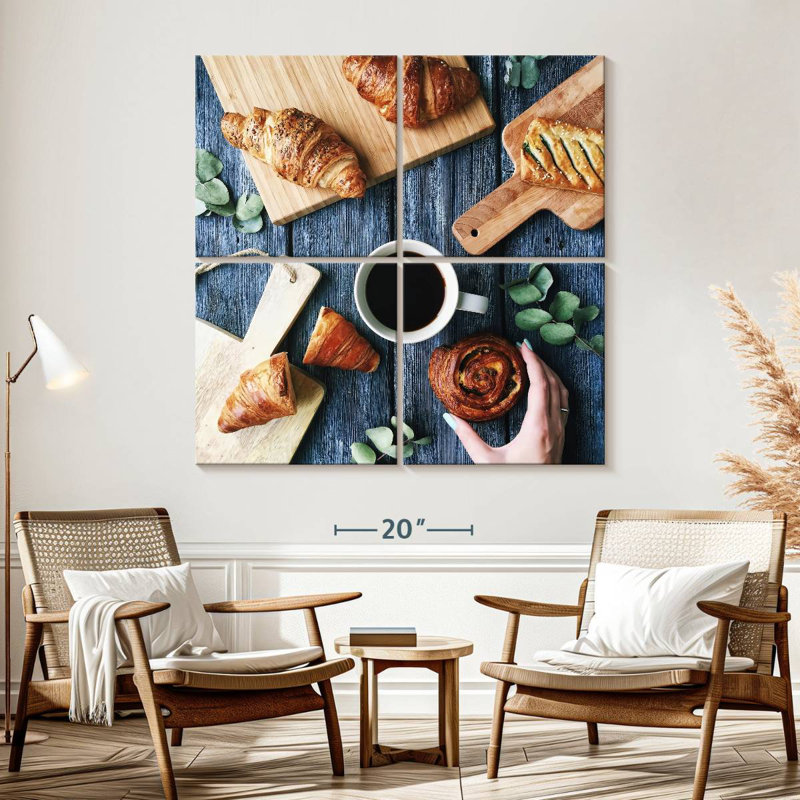 Yarlin Croissant Coffee Breakfast, 57" H x 57" W