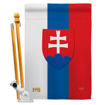 Double Sided 40'' H x 28'' W Polyester Flag Set