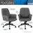 Techni Mobili Modern Upholstered Tufted Office Chair With Arms