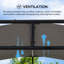 Pergola d'extérieur 10 pi x 10 pi en polyester Sunjoy avec abat-jour Suningford-114866974