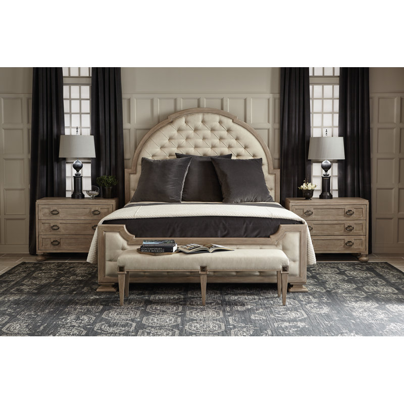 Santa Barbara 60'' Beige Upholstered Transitional Bench