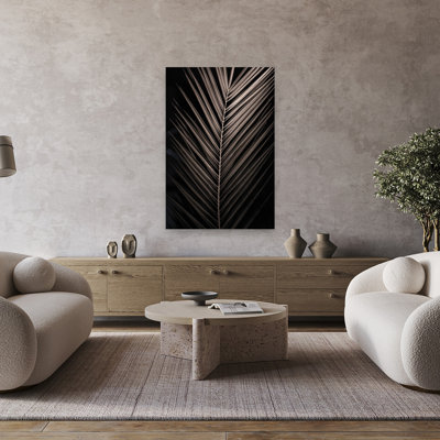 «Elegant Palm Frond», impression d'art mural abstrait tropical, nature et palmier