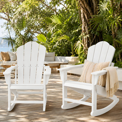 HDPE Rocking Chair Foldable Outdoor Adirondack Chair