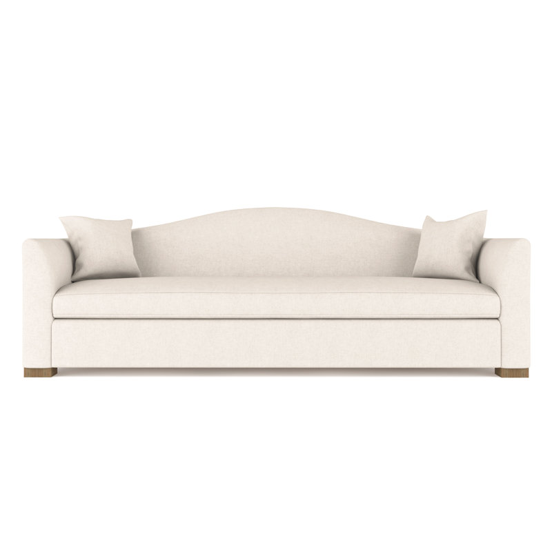 Canapé Horatio, Velours moelleux albâtre, H 33 po x l 108 po x P 36 po, Ébène