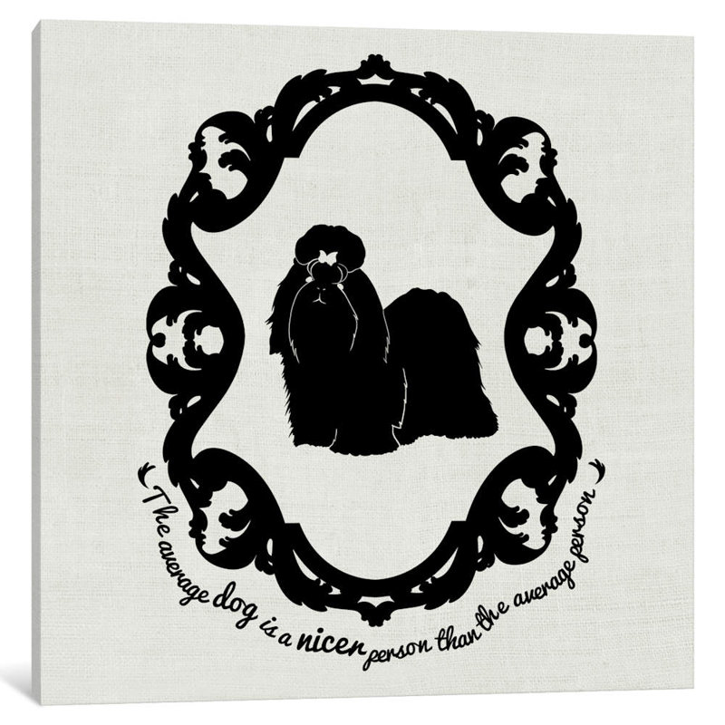 5by5collective «Shih Tzu», impression sur toile tendue, H 12 po x l 12 po x P 0,75 po, Toile tendue, Pas de tapis