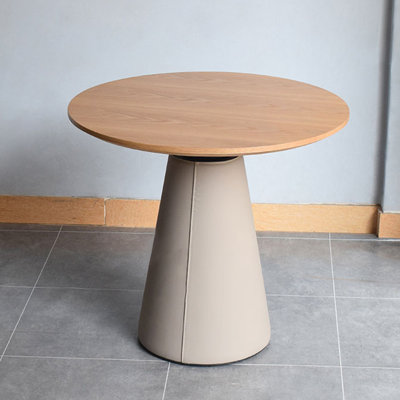 Black Round Solid Wood Dining table