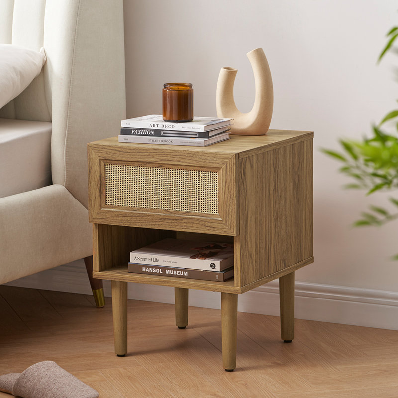 Gilus Nesting Tables with Storage, Oak