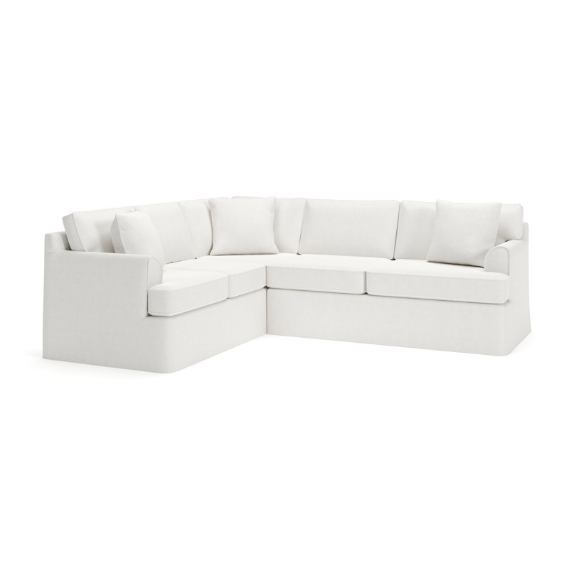 Canapé modulaire 2 pièces Conradina, Orienté à gauche (vu de face), Chenille Crypton® neige Nomad