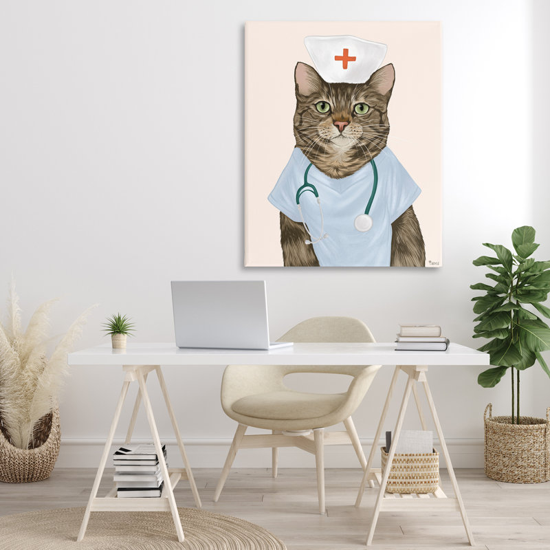 «Nurse Doctor Cat» par Tara Royle, H 30 po x l 24 po