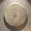  Panneau décoratif rond en spirale abstraite, cadre doré blanc avec couvercle en acrylique-129402253