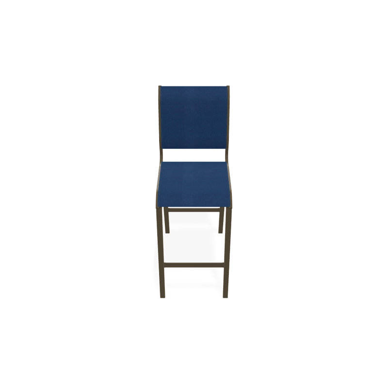 Tabouret de bar 29,5 po Holna, Cobalt 35D Sunbrella®, Bois de plage texturé