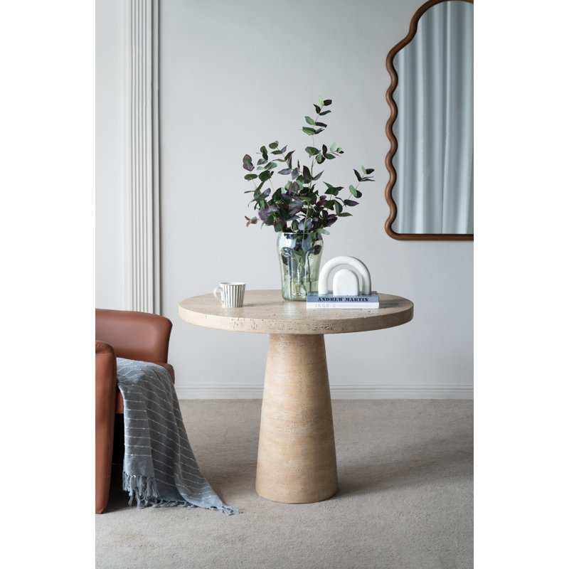Round Dining Table, Cream