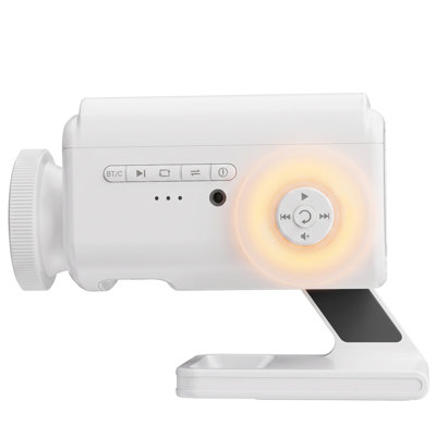 Projecteur d'étoiles 3D Anysun Galaxy avec 60 scènes, haut-parleur Bluetooth, angle réglable à 220°, gris