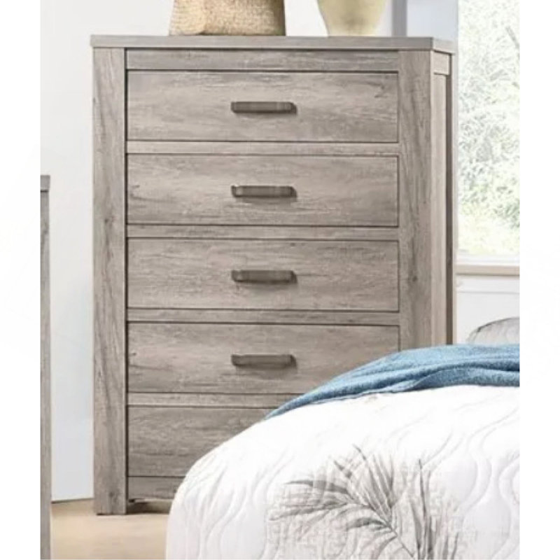 Armoire de rangement simple à 5 tiroirs 1 chambre Rustic Simple