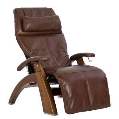 Human Touch Perfect Chair PC420 Classic Manual Plus Zero Gravity Recliner Performance Upholstery Package Walnut Base