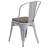 Kewaunee Metal Stackable Chair with Wood Seat-1921678927