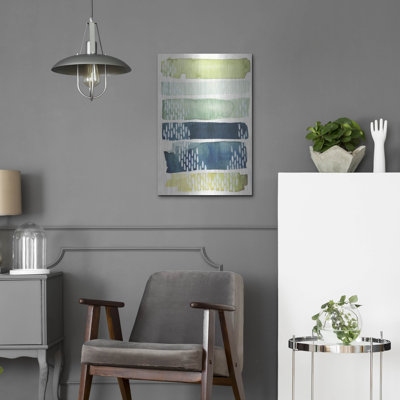 «Aqua Streak II» par Grace Popp, verre d'art mural en métal